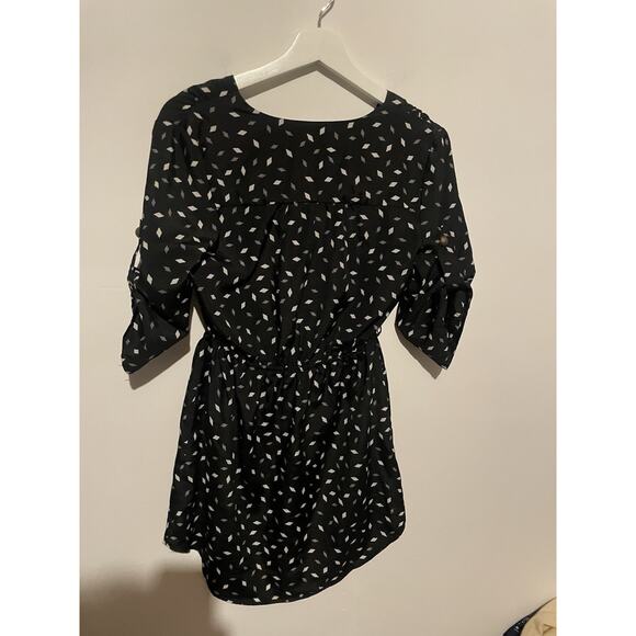 Mimi Chica Dress Juniors Small Black Capped Sleeve A Line Elastic Waist - Picture 5 of 5